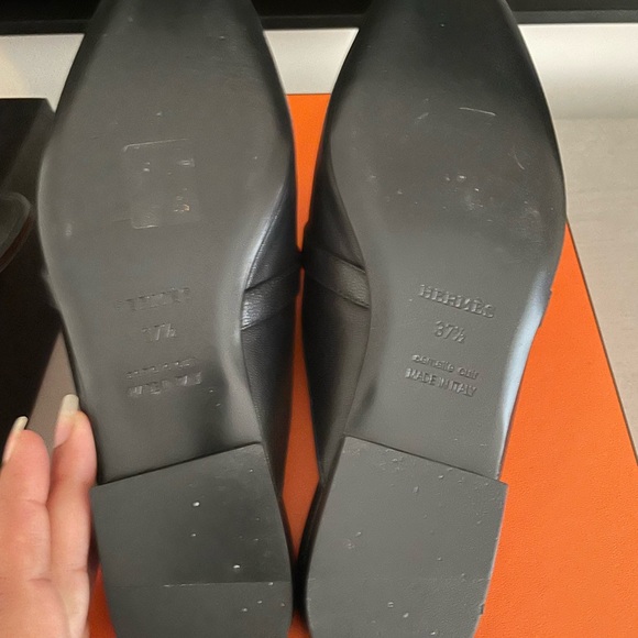 Hermes Oz Mule Black Size 37.5 - Picture 3 of 5